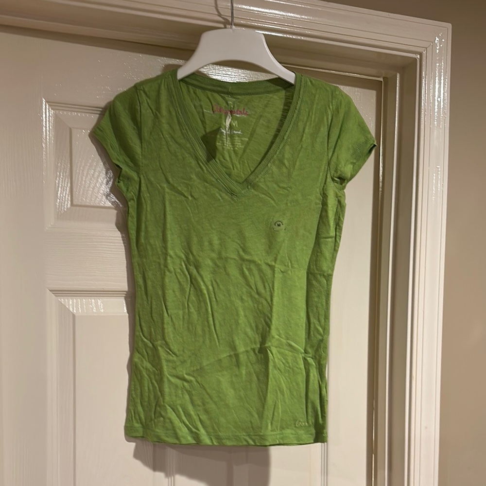 Aeropostale Green Fitted Short Sleeve T-Shirt